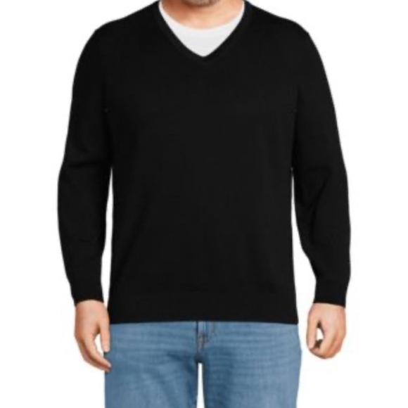 Merino wool V neck men’s Sweater men’s size & fit unisex - Picture 1 of 5